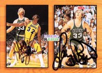 1993 Hoops #MB1 Magic & Bird Autograph-D.G. Only Basketball Card