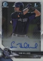 2018 Bowman Prospects Autographs Chrome #SHI Sam Hilliard Baseball Card