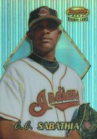 1999 Bowman's Best #171 C.C. Sabathia Atomic Refractor Baseball Card