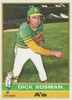 1976 Topps #298 Dick Bosman Baseball Card