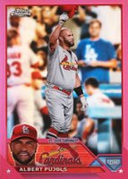 2023 Topps Chrome #143 Albert Pujols Pink Refractor Baseball Card