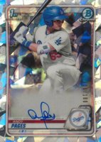 2020 Bowman Chrome Prospect Autographs #CPAAP Andy Pages Atomic Refractor Baseball Card