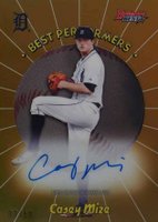 2018 Bowman's Best 1998 Best Performers Autographs #CM Casey Mize Gold Baseball Card
