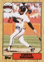 1987 Topps Tiffany #180 Chris Brown Baseball Card