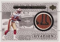 1999 Upper Deck Ovation A Piece of History #JR-H Jerry Rice Football Card