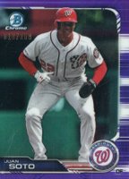 2019 Bowman Chrome #44 Juan Soto Purple Refractor Baseball Card