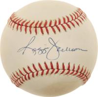 1999 Hall of Fame Autographs # Reggie Jackson Ball Baseball Card