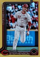 2025 Topps #31 Tyler Stephenson Gold Rainbow Foil Baseball Card