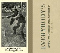 1916 Everybody's #70 Hank Gowdy Baseball Card