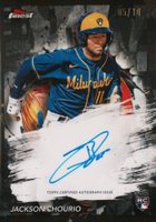 2024 Topps Finest Finest Autographs #FAJC Jackson Chourio Black Refractor Baseball Card