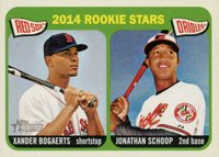 2014 Topps Heritage  #49 Jonathan Schoop/Xander Bogaerts Baseball Card