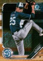 2019 Bowman Mega Box Chrome #73 MacKenzie Gore Gold Refractor Baseball Card