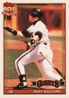 1991 Topps Tiffany #190 Matt Williams Baseball Card