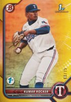 2022 Bowman Draft 1st Edition #164 Kumar Rocker Yellow Foil Baseball Card