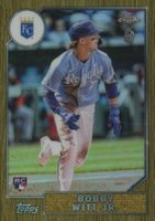 2022 Topps Chrome Ben Baller 1987 Topps #23 Bobby Witt Jr. Gold Refractor Baseball Card
