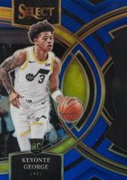 2023 Panini Select #109 Keyonte George Blue Die-Cut Basketball Card