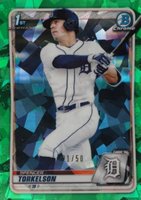 2020 Bowman Draft Chrome Sapphire Edition #BD121 Spencer Torkelson Green Baseball Card