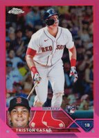 2023 Topps Chrome #174 Triston Casas Pink Refractor Baseball Card