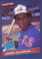 1986 Leaf #27 Andres Galarraga Baseball Card