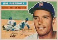 1956 Topps #143 Jim Piersall Gray Back Baseball Card