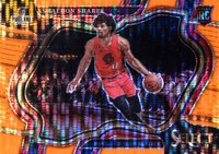 2022 Panini Select #292 Shaedon Sharpe Neon Orange Pulsar Fotl Basketball Card