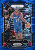 2023 Panini Prizm #294 Ricky Council IV Blue Seismic Basketball Card