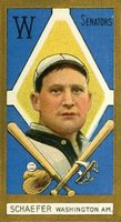 1911 Gold Borders #177 Germany Schaefer Baseball Card