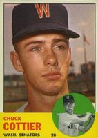 1963 Topps #219 Chuck Cottier Baseball Card