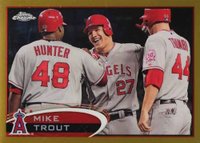 2012 Topps Chrome #144 Mike Trout Gold Refractor Baseball Card