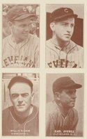 1934 Exhibits 4 on 1 # Averill/Ferrell/Kamm/Pytlak Baseball Card