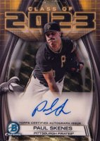 2023 Bowman Draft Class of 2023 Autograph #23APS Paul Skenes Superfractor 1/1 Baseball Card