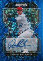 2022 Panini Prizm Draft Picks #PDP144 Daniel Palencia Autograph-Blue Donut Circles Baseball Card
