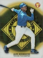 2002 Topps Pristine #1 Alex Rodriguez Gold Refractor Baseball Card