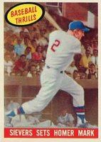 1959 Topps #465 Sievers Sets Homer Mark Baseball Card