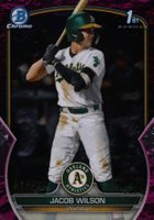 2023 Bowman Draft #BDC121 Jacob Wilson Chrome-Fuchsia Lunar Baseball Card