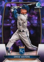 2023 Bowman Chrome Sapphire Edition #14 Drew Waters Purple Baseball Card
