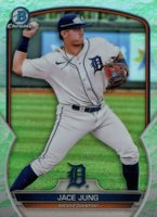 2023 Bowman Chrome Prospects #BCP53 Jace Jung Lunar Glow Refractor Baseball Card