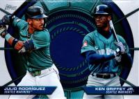 2025 Topps Dynamic Duos #DD19 Julio Rodriguez/Ken Griffey Jr. Baseball Card