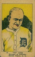 1923 Strip Card #10 Ty Cobb Hand Cut Baseball Card