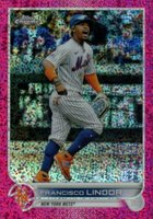 2022 Topps Chrome #166 Francisco Lindor Magenta Speckle Refractor Baseball Card