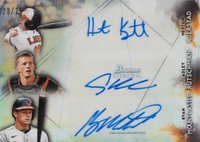 2021 Bowman Sterling Triple Refractor Autographs #HK Adley Rutschman/Heston Kjerstad/Ryan Mountcastle Baseball Card