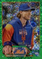 2023 Topps Chrome #204 Brett Baty SP-Green Speckle Refractor Baseball Card
