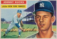 1956 Topps #88g Johnny Kucks Gray Back Baseball Card