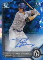 2022 Bowman Sapphire Edition Chrome Prospect Autographs #TS Trey Sweeney Baseball Card