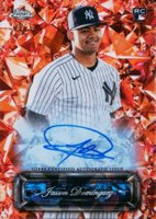 2024 Topps Chrome Sapphire Sapphire Selections Autographs #SSAJD Jasson Dominguez Orange Baseball Card