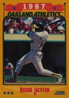 1988 Score #504 Reggie Jackson 1987 A's Baseball Card