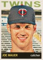 2013 Topps Heritage  #90 Joe Mauer With Hat Baseball Card