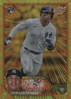 2023 Topps Chrome Radiating Rookies #RR24 Oswald Peraza Update Baseball Card