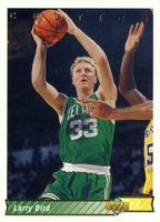 1992 Upper Deck #33a Larry Bird Basketball Card