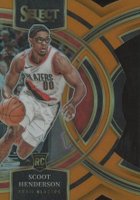 2023 Panini Select #129 Scoot Henderson Orange Die-Cut Basketball Card